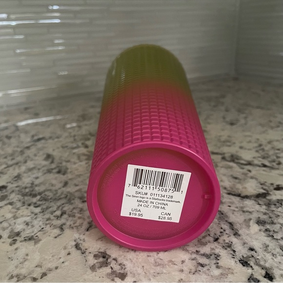 Starbucks Venti Pink Yellow Ombré Cold Cup - Picture 2 of 3